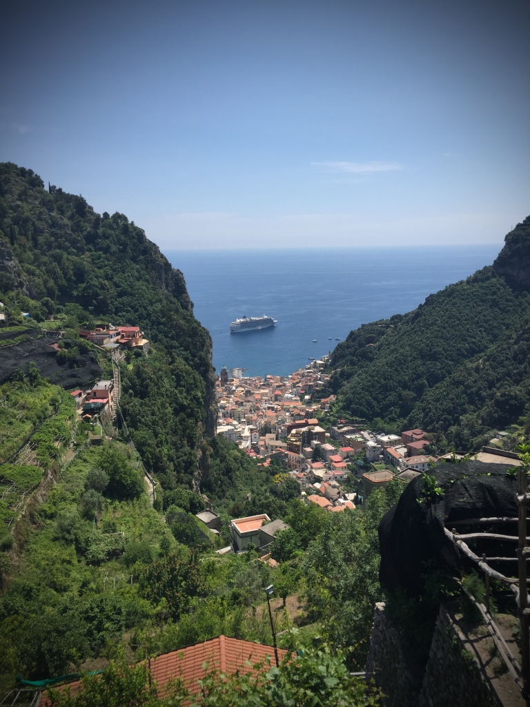 View of Amalfi from our hike in Valley of the Mills