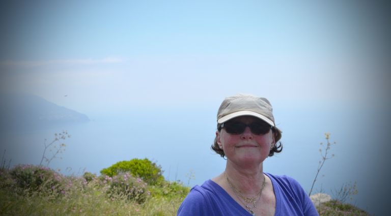 Here's my mom on the hike - I think she'd say this hike was her most challenging endeavor ever!